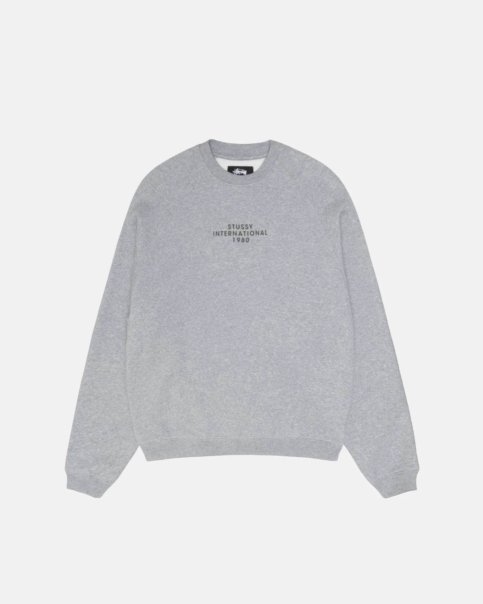 RAGLAN SLEEVE CREW GREY HEATHER