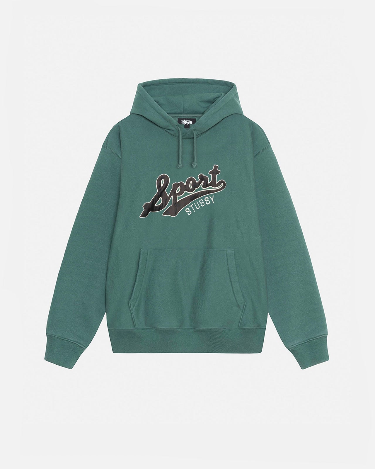 SATIN PATCH OVERSIZED HOOD GREEN