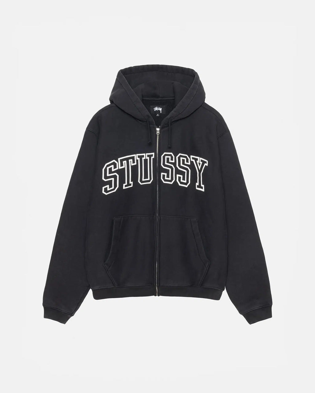 OUTLINE ZIP HOOD WASHED BLACK
