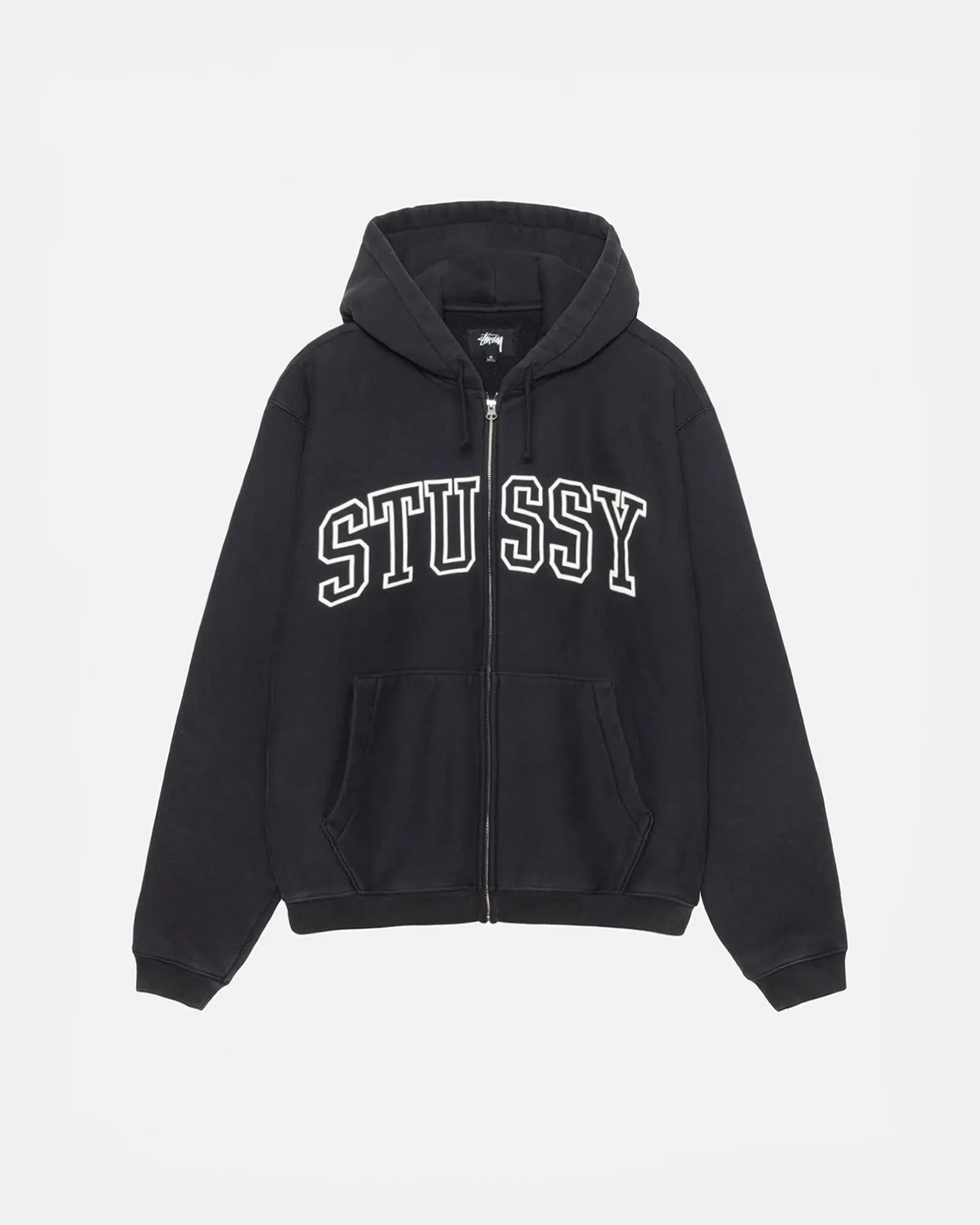 OUTLINE ZIP HOOD WASHED BLACK