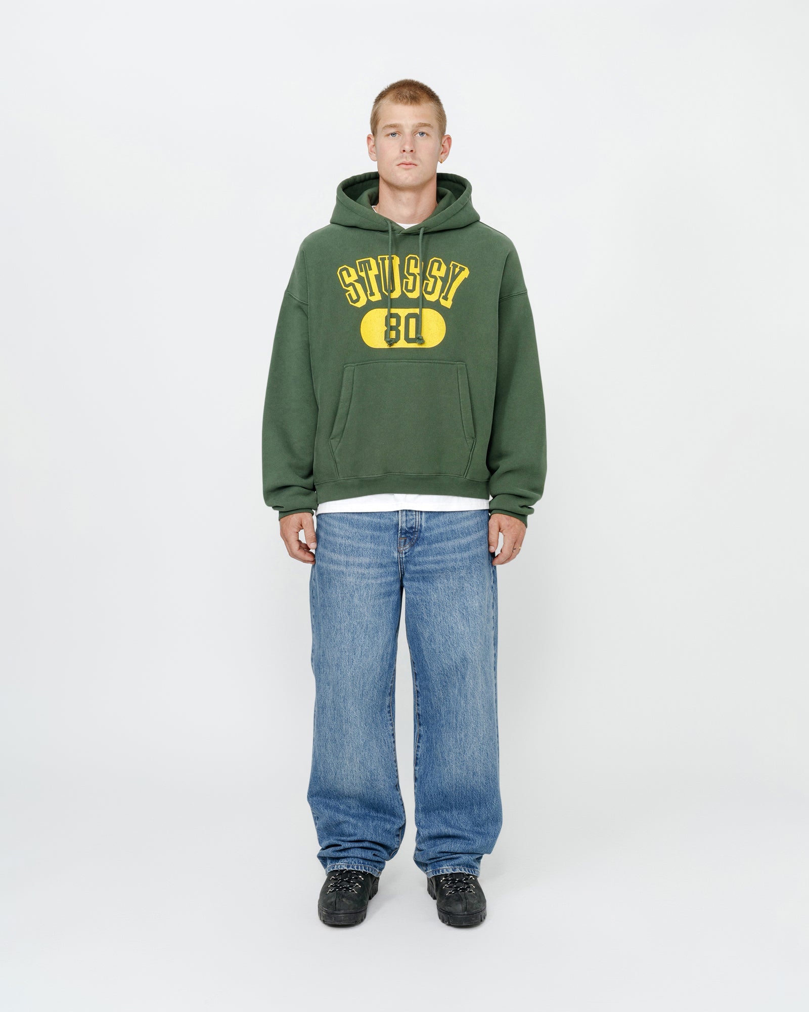 STUSSY 80 RELAXED HOOD PINE