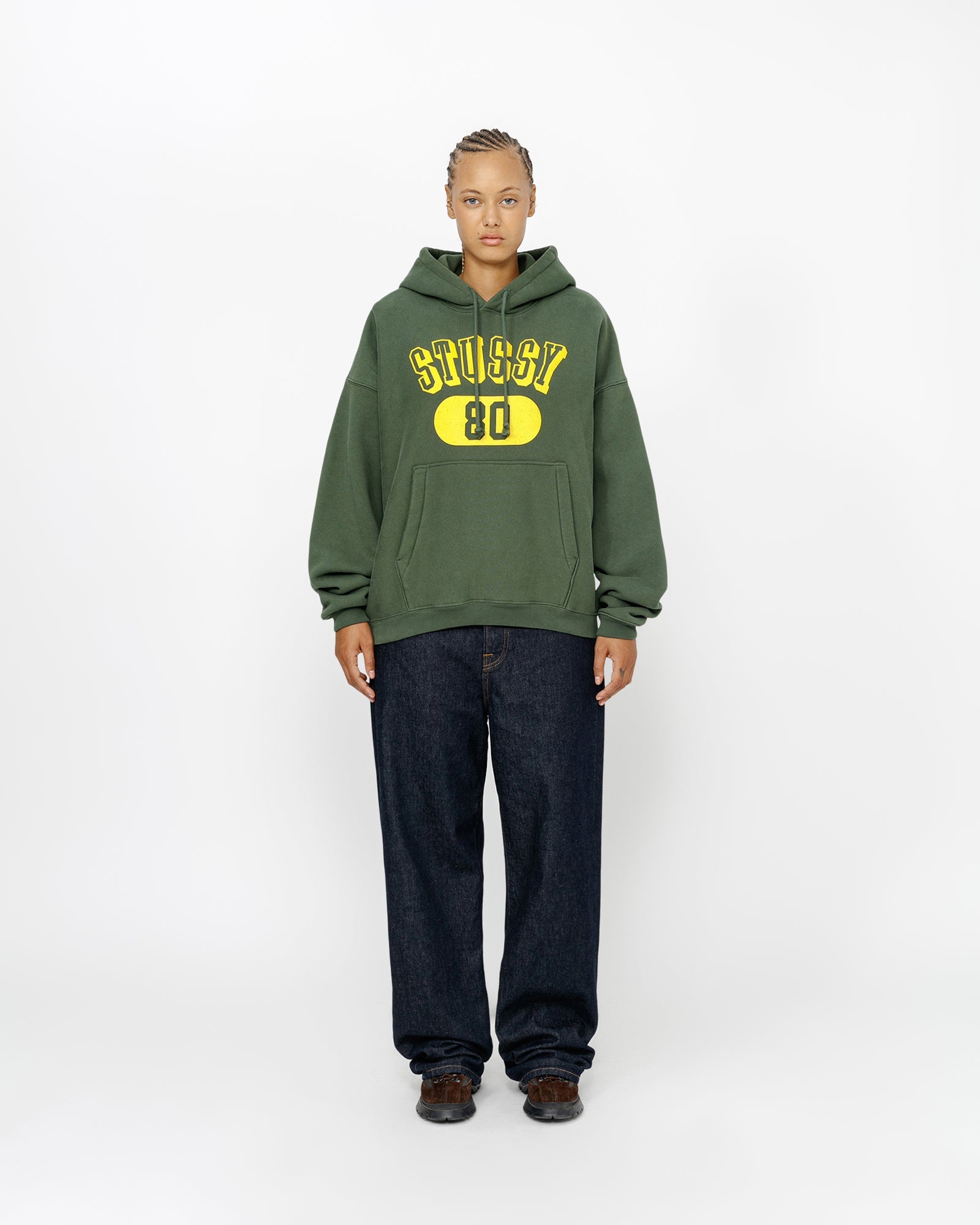 STUSSY 80 RELAXED HOOD PINE