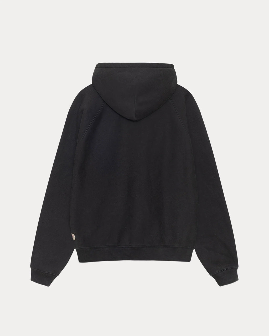 RAGLAN ZIP HOOD WASHED BLACK