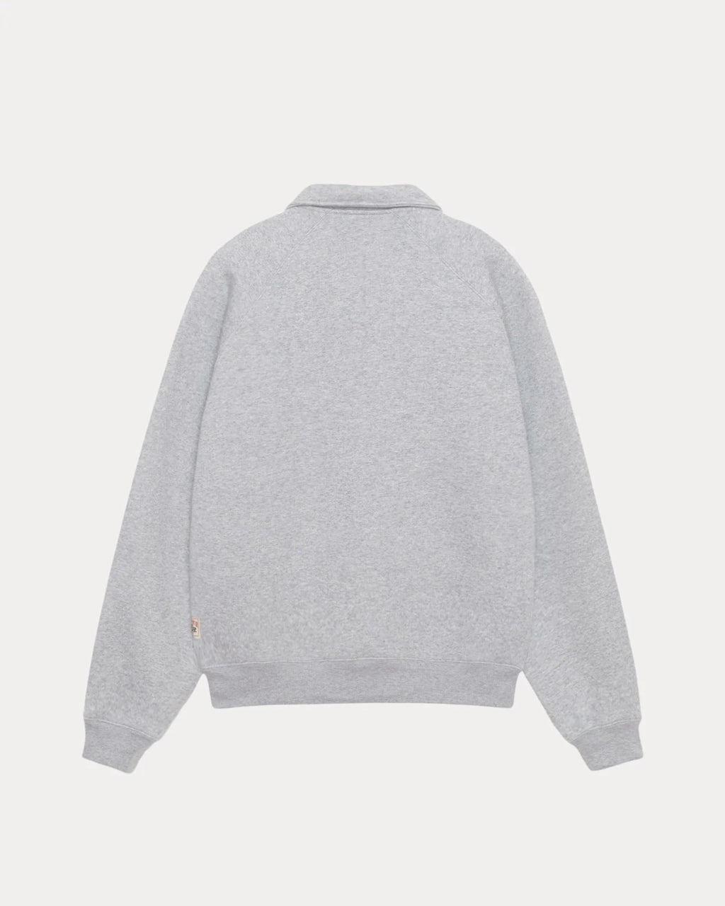 FLEECE RAGLAN ZIP MOCK GREAY HEATHER