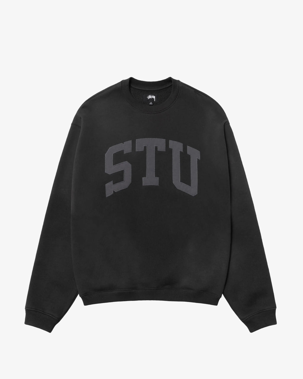 STU APPLIQUE CREW BLACK