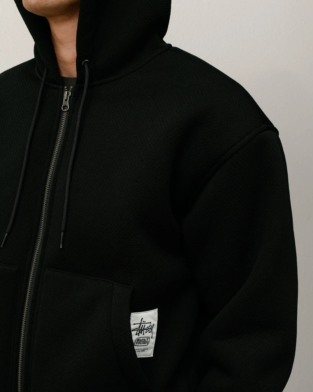 BONDED SHERPA LINED HOOD BLACK