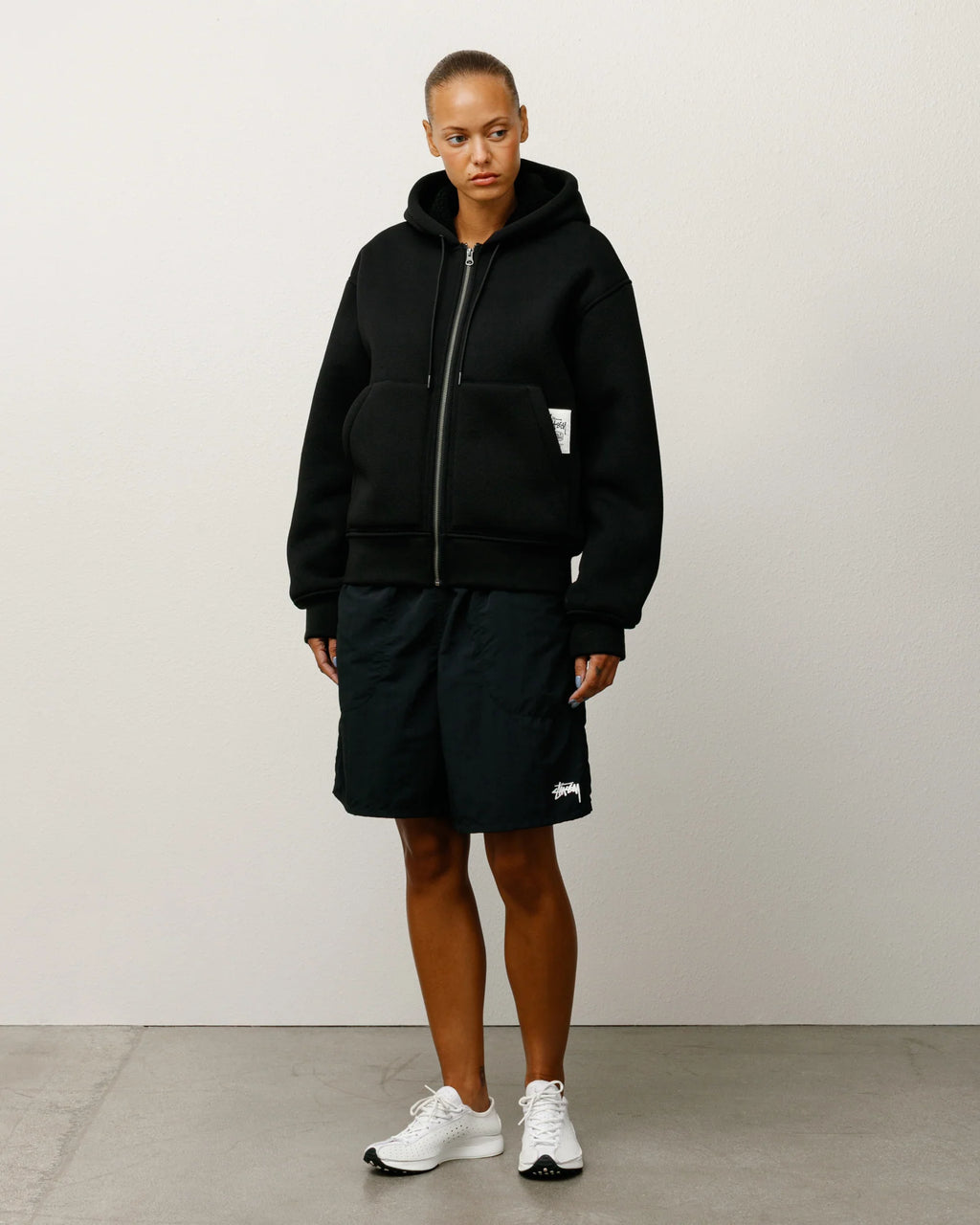 BONDED SHERPA LINED HOOD BLACK
