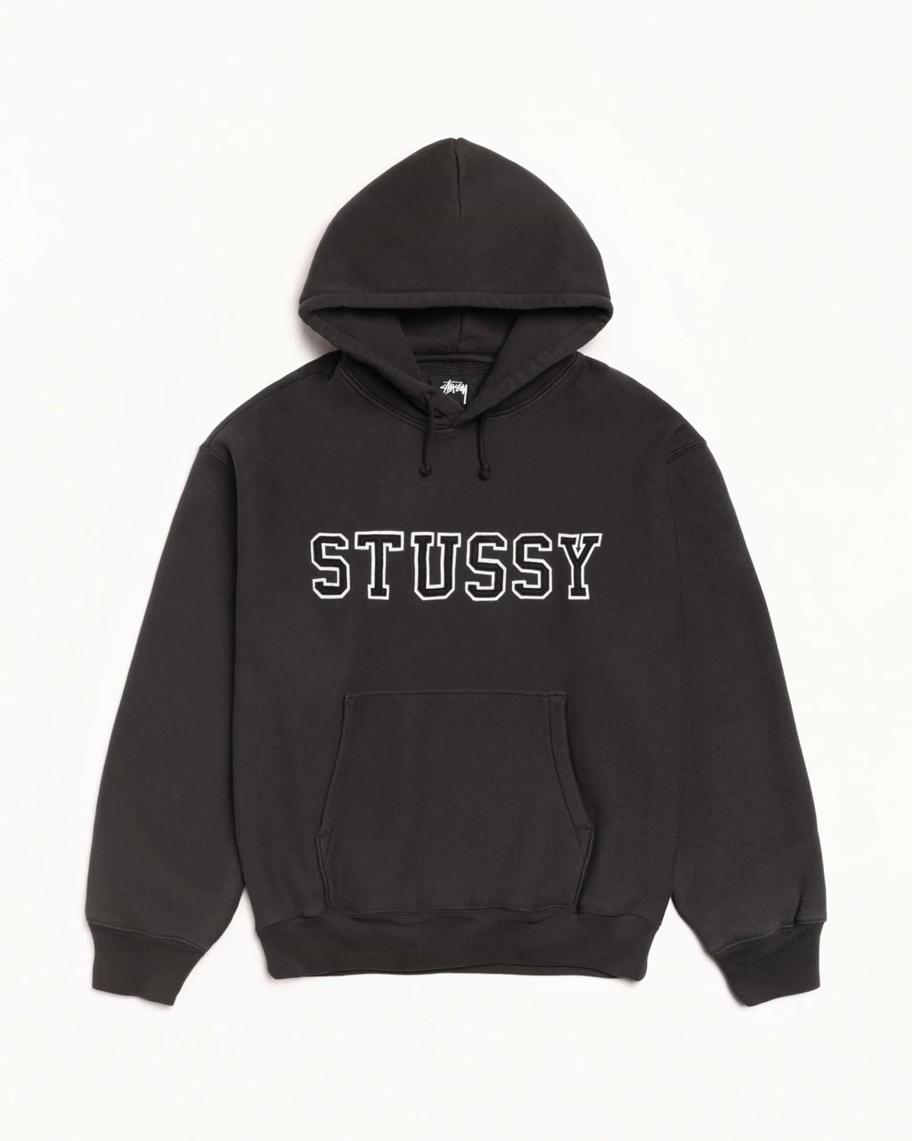 STUSSY APPLIQUE HOOD BLACK