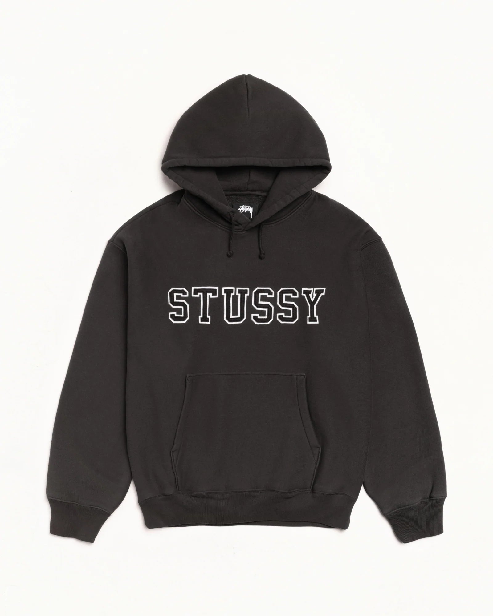 STUSSY APPLIQUE HOOD BLACK