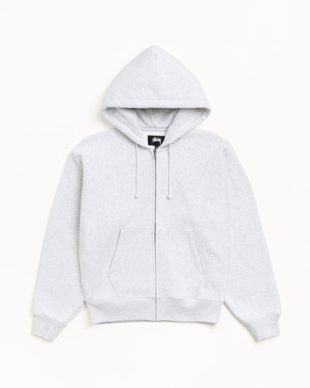 BASIC DIAMOND ZIP HOOD ASH