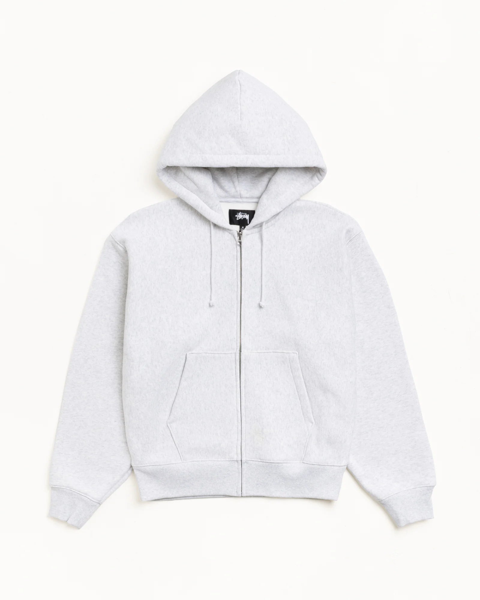 BASIC DIAMOND ZIP HOOD ASH
