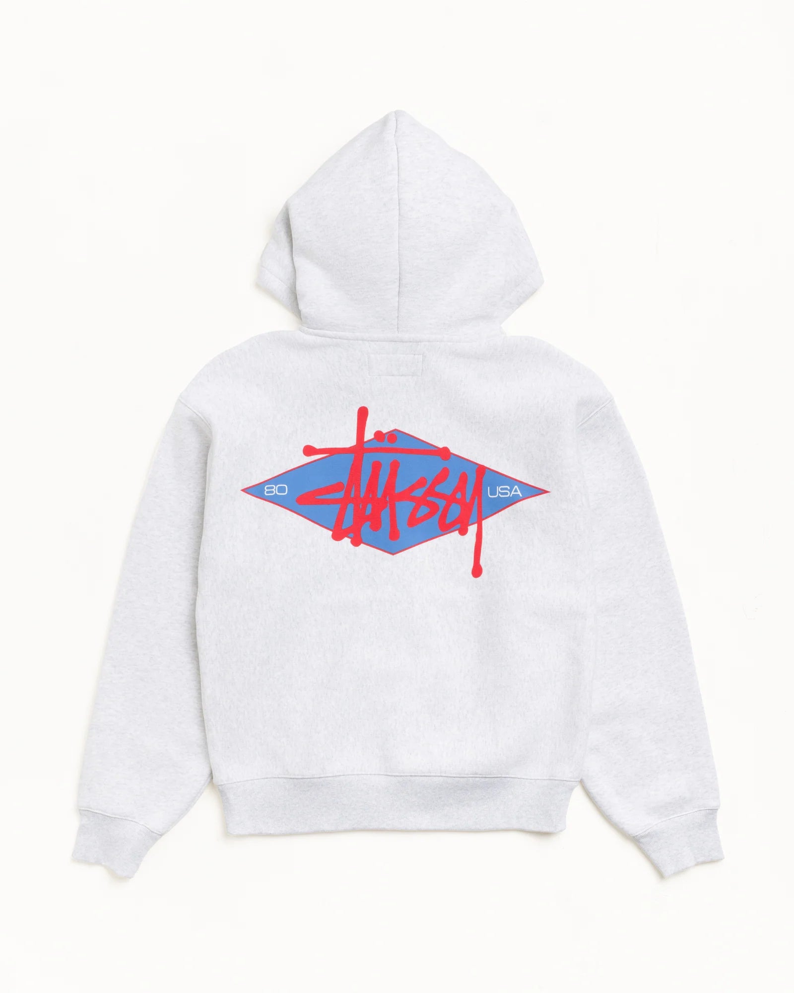 BASIC DIAMOND ZIP HOOD ASH