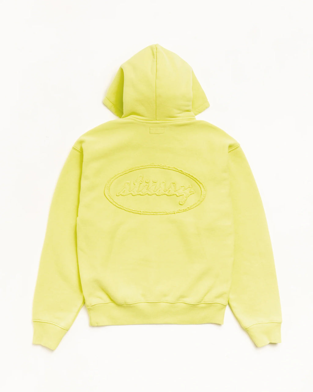 CURSIVE APPLIQUE ZIP HOOD LIME
