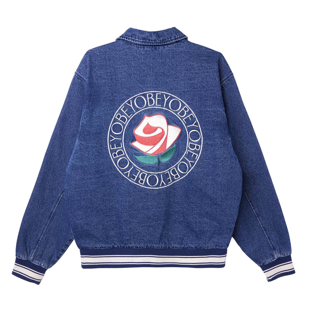 OBEY ROSE BLOUSON JACKET STONE WASH INDIGO