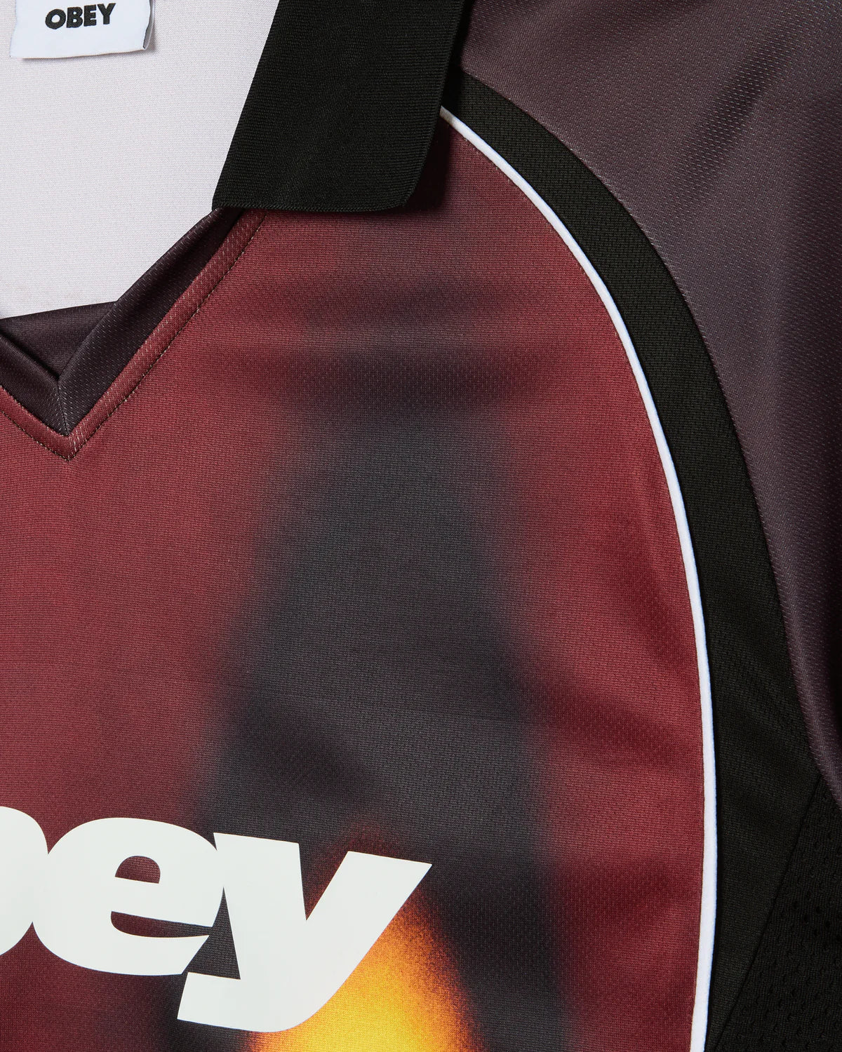 OBEY BLURRED SOCCER JERSEY RED