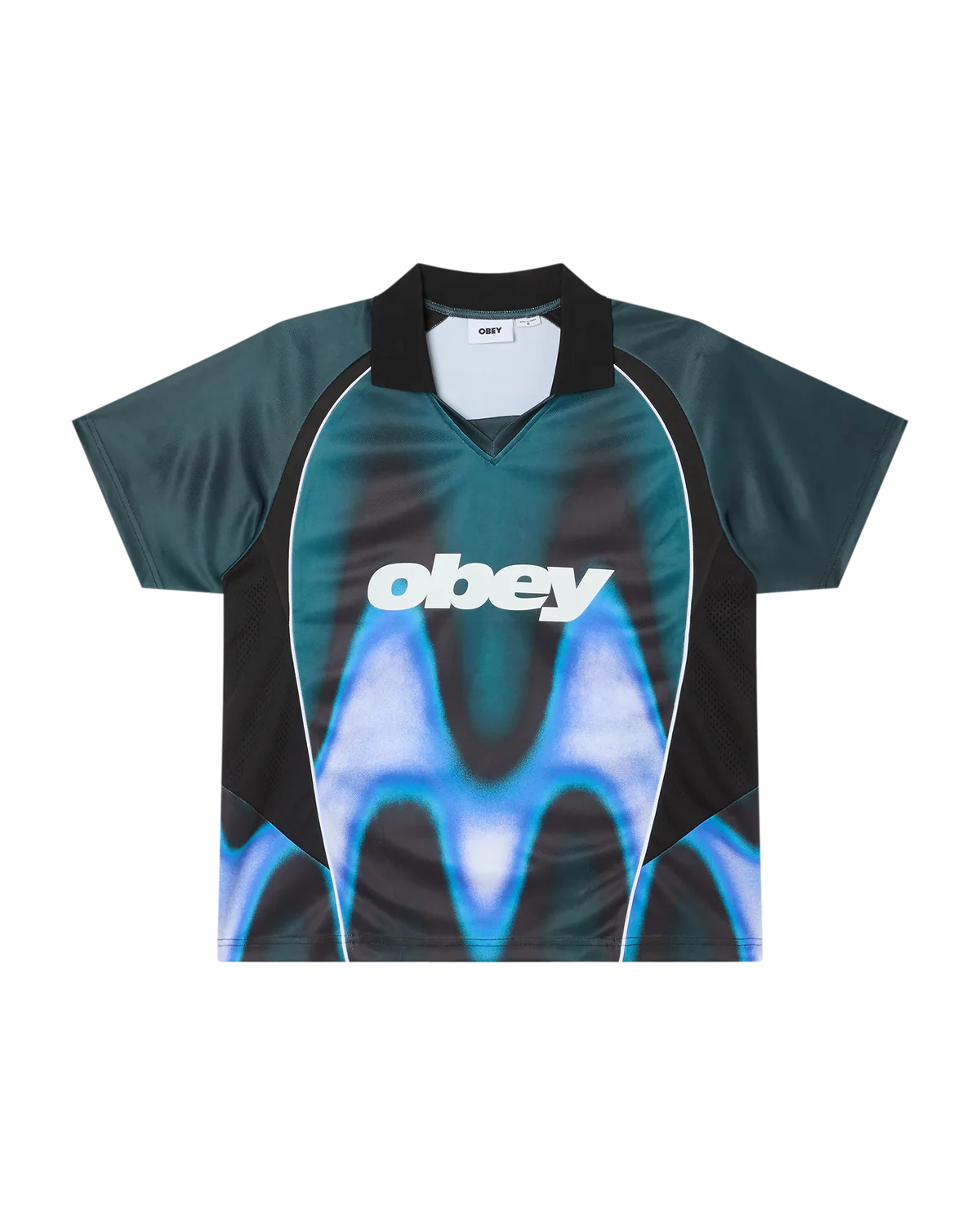 OBEY BLURRED SOCCER JERSEY TEAL