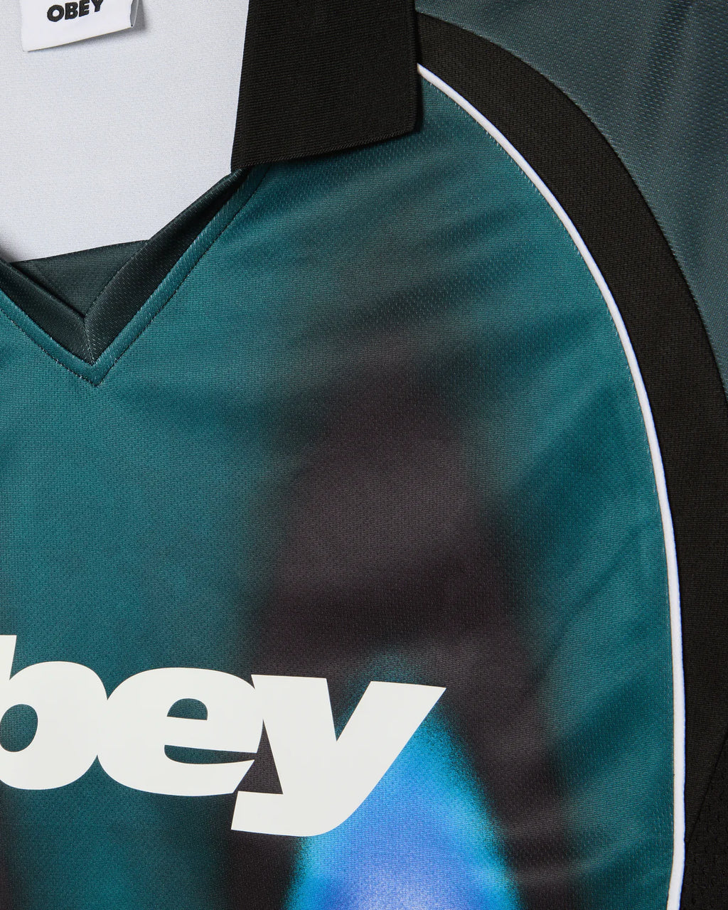 OBEY BLURRED SOCCER JERSEY TEAL