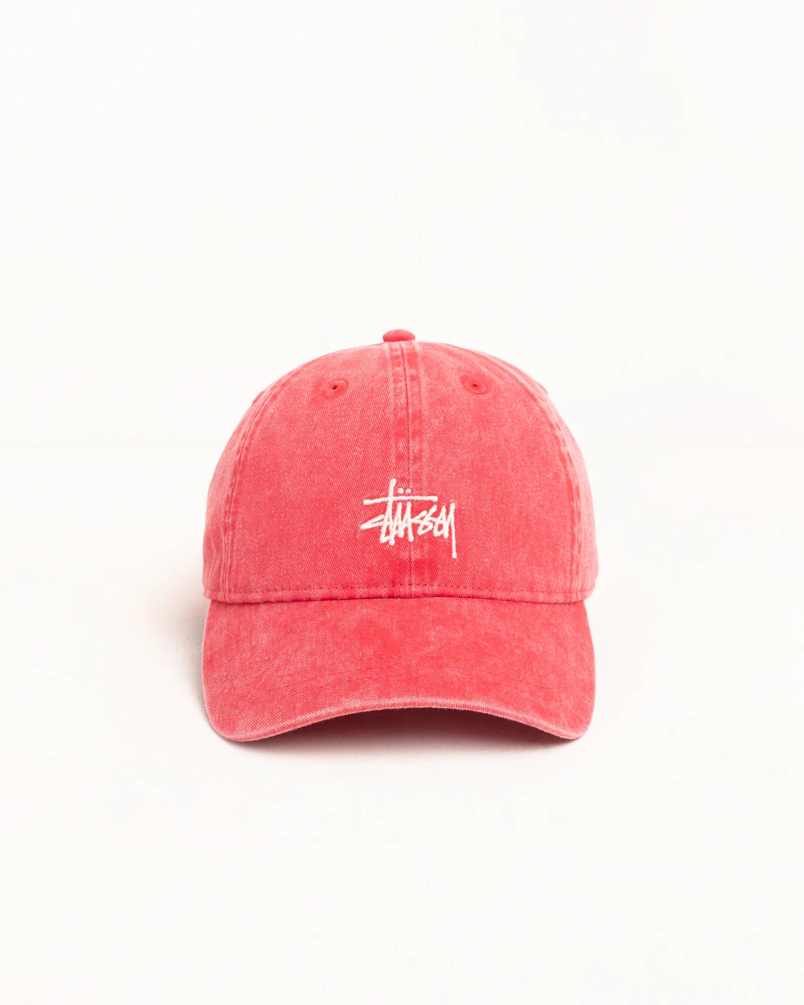 BASIC STÜSSY CAP WASHED DEEP ROUGE