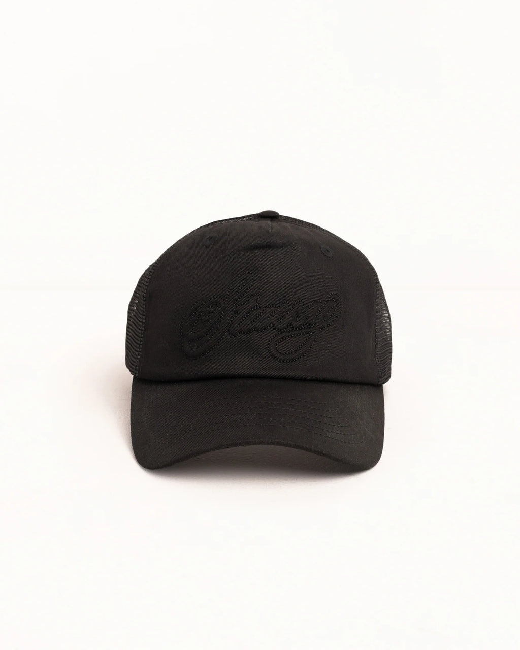 TRUCKER CURSIVE STITCH BLACK