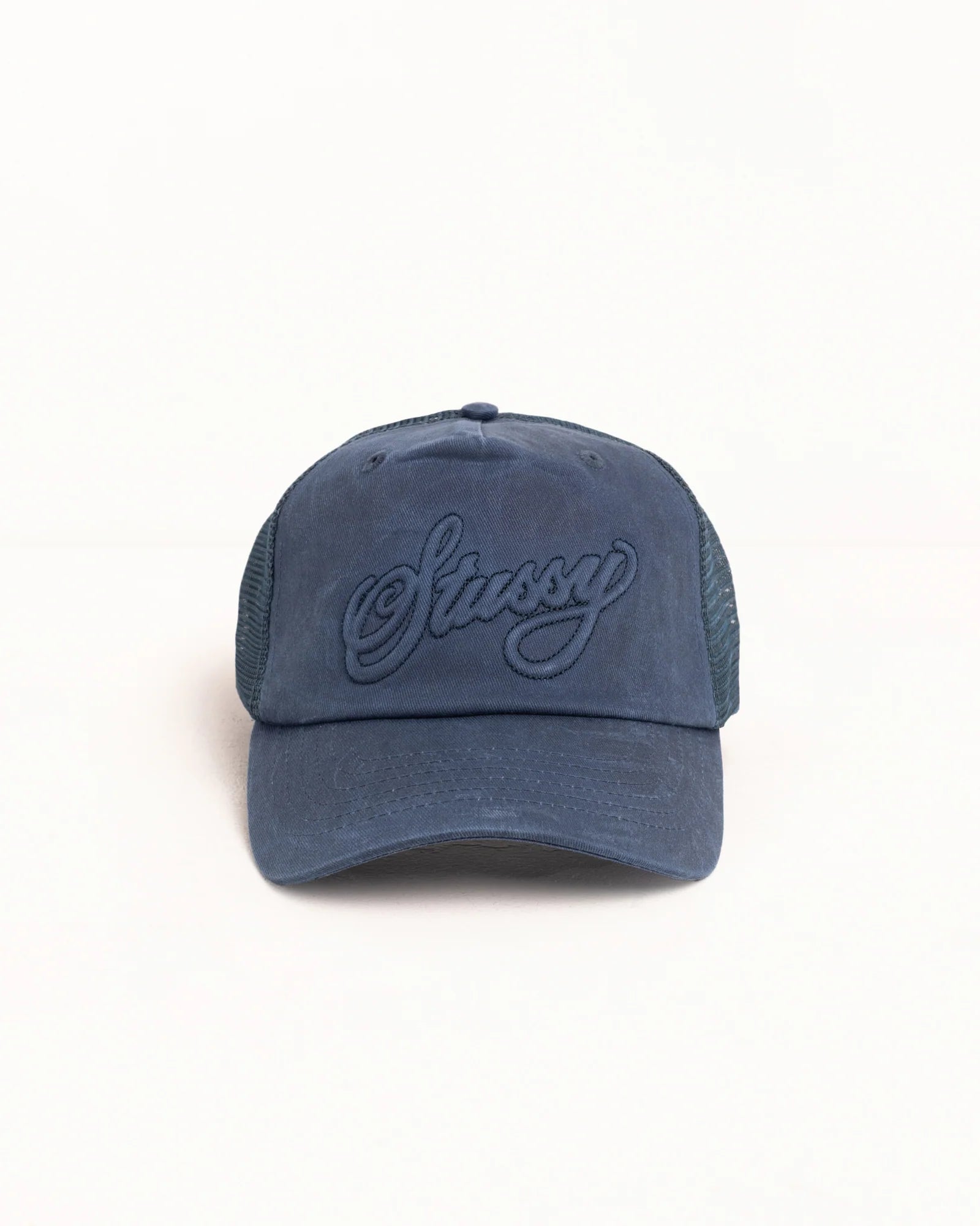 TRUCKER CURSIVE STITCH NAVY