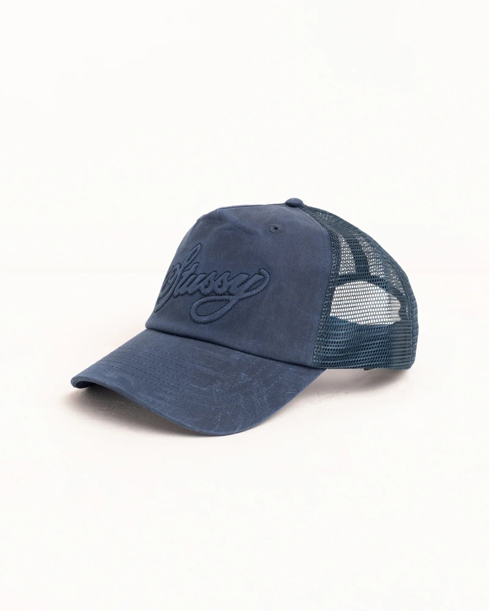 TRUCKER CURSIVE STITCH NAVY