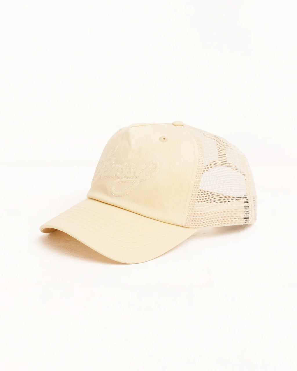 TRUCKER CURSIVE STITCH SAND