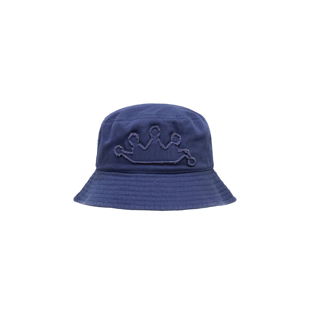 CROWN APPLIQUE BUCKET HAT NAVY