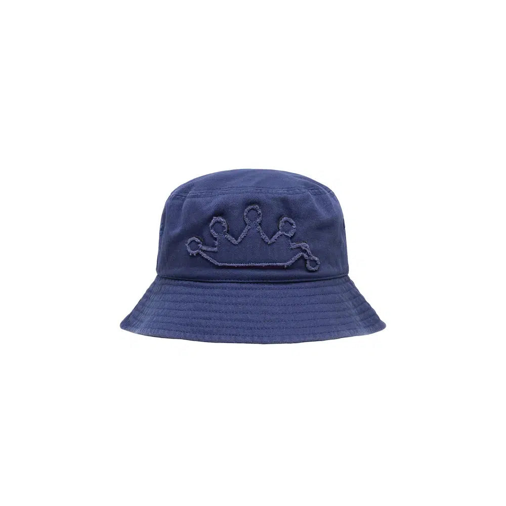 CROWN APPLIQUE BUCKET HAT NAVY