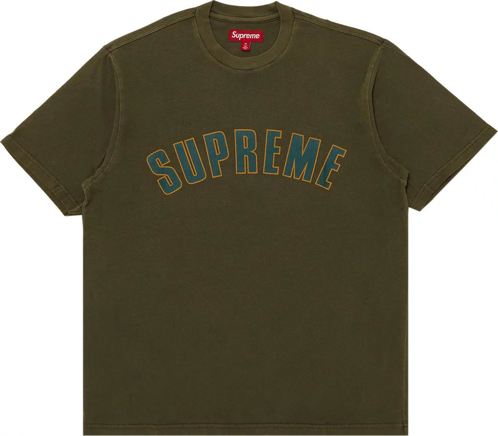 CRACKED ARC S/S TOP OLIVE