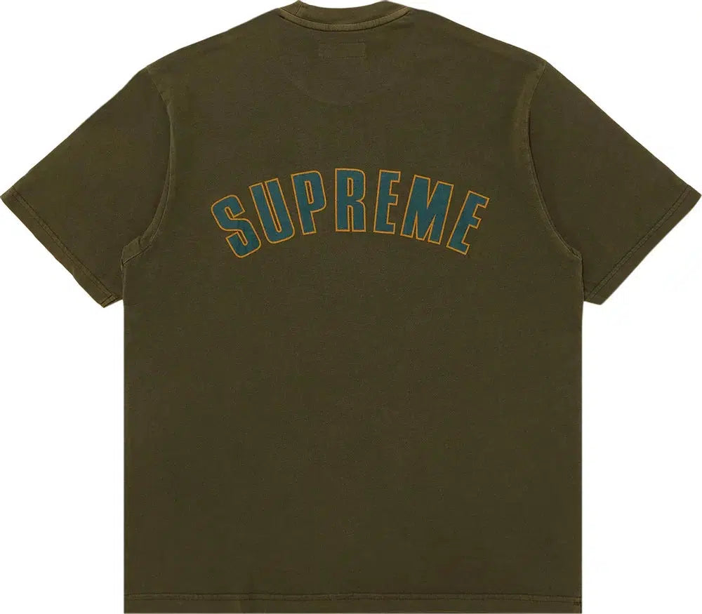 CRACKED ARC S/S TOP OLIVE