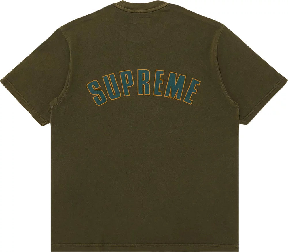 CRACKED ARC S/S TOP OLIVE