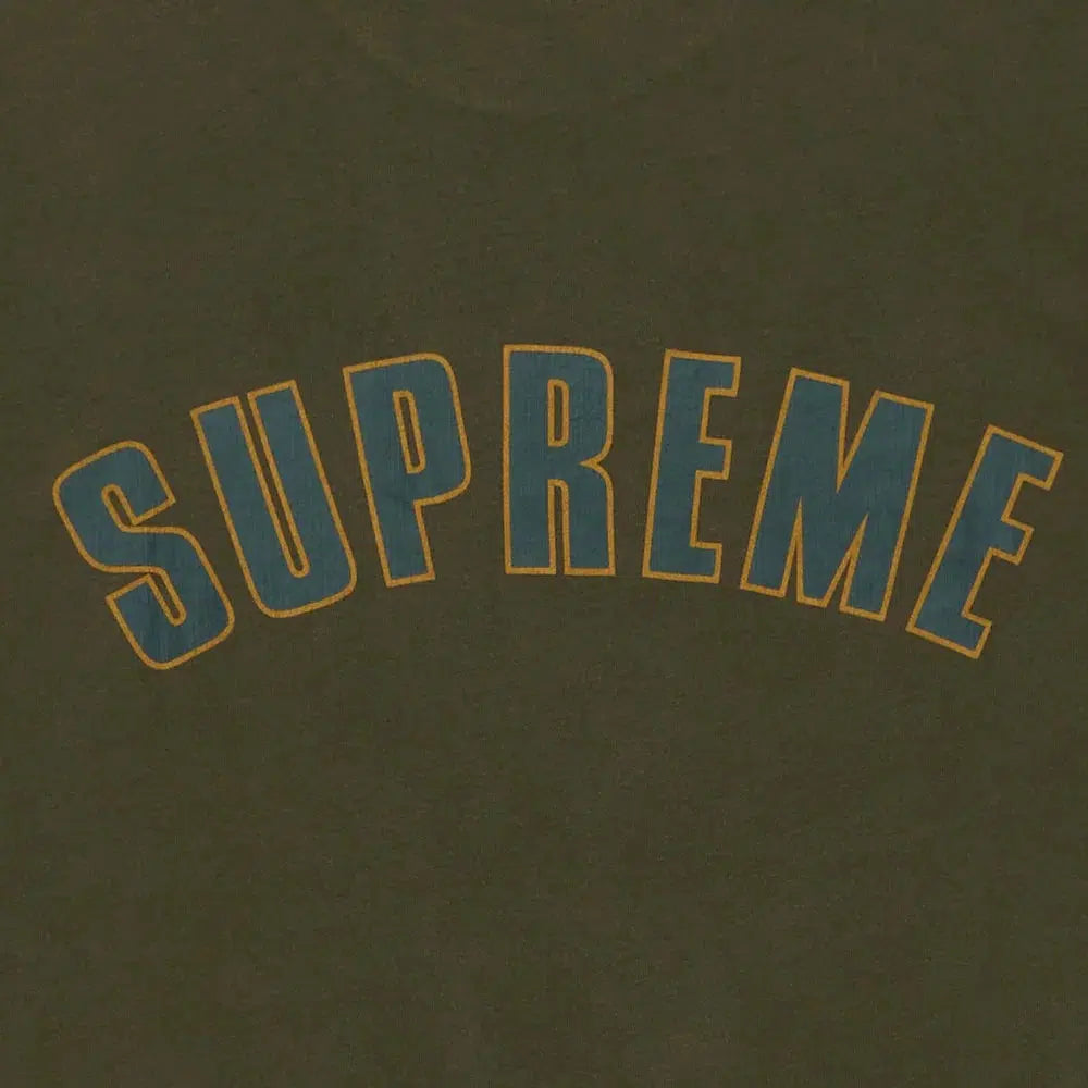 CRACKED ARC S/S TOP OLIVE