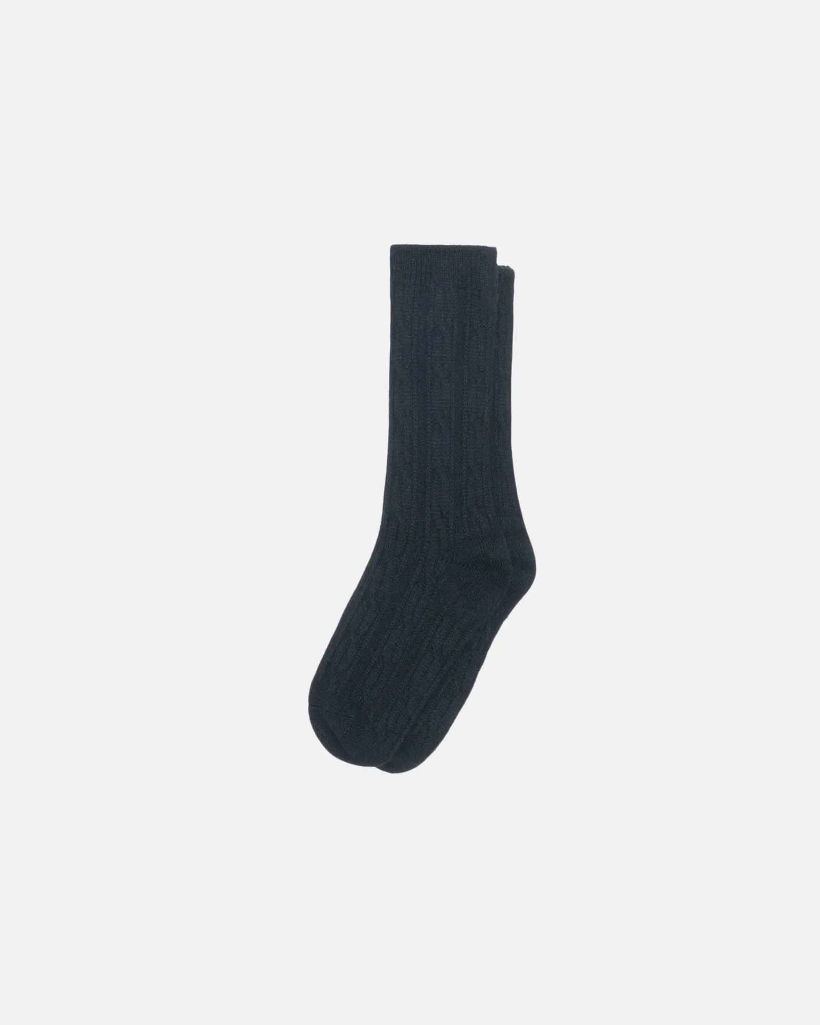 CABLE KNIT S DRESS SOCKS BLACK