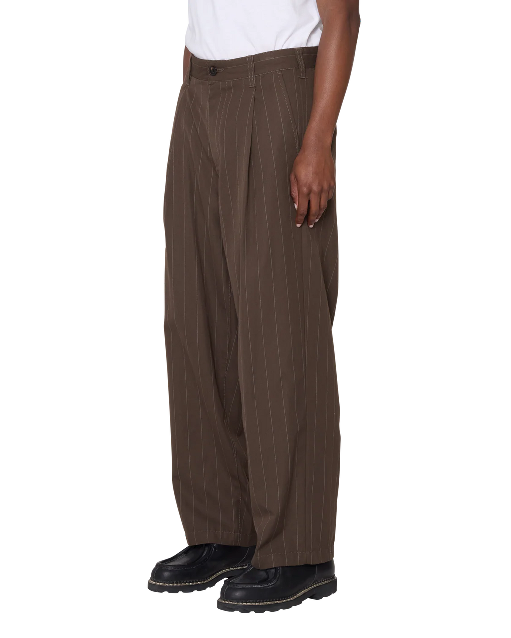 DEAN STRIPE PLEATED PANT WREN MULTI