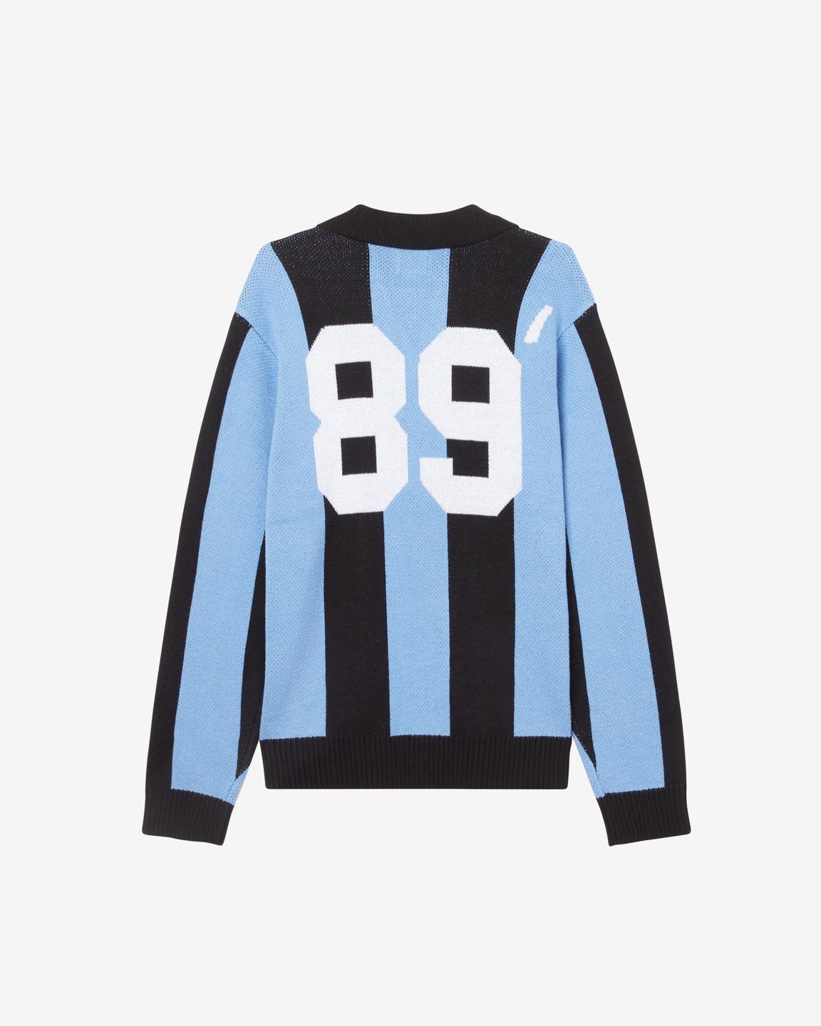 SOCCER JERSEY SWEATER LIGHT BLUE MULTI