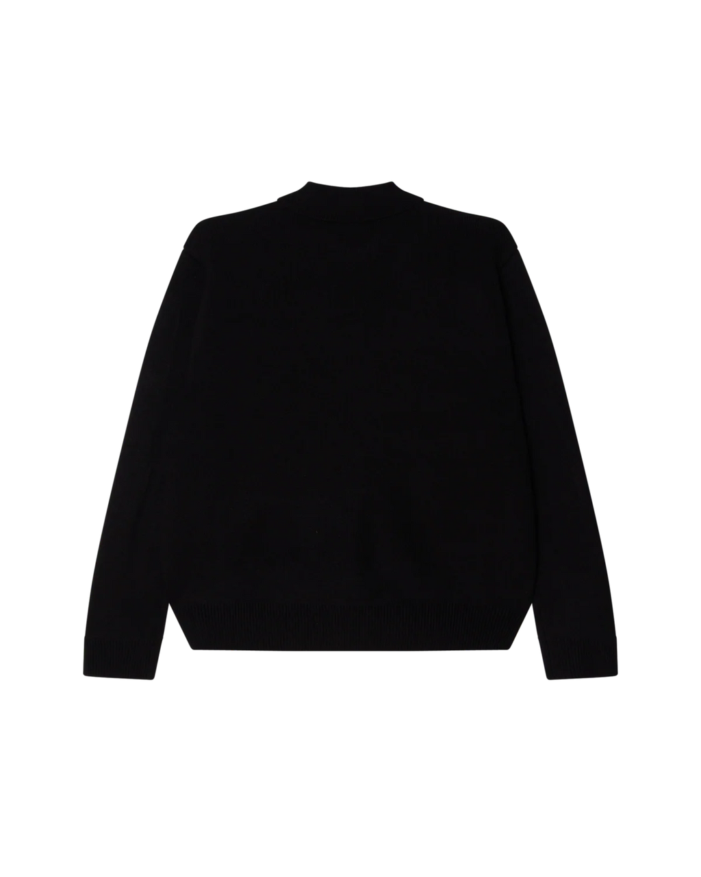 FLORAL ZIP CARDIGAN BLACK