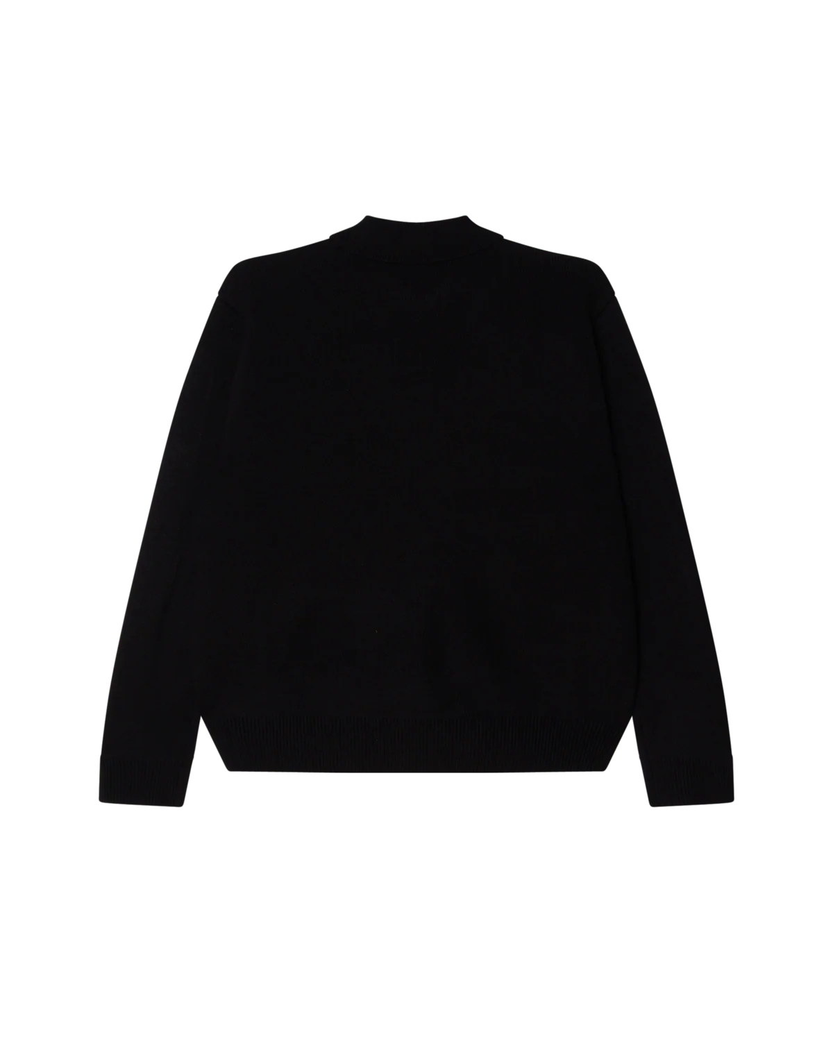 FLORAL ZIP CARDIGAN BLACK