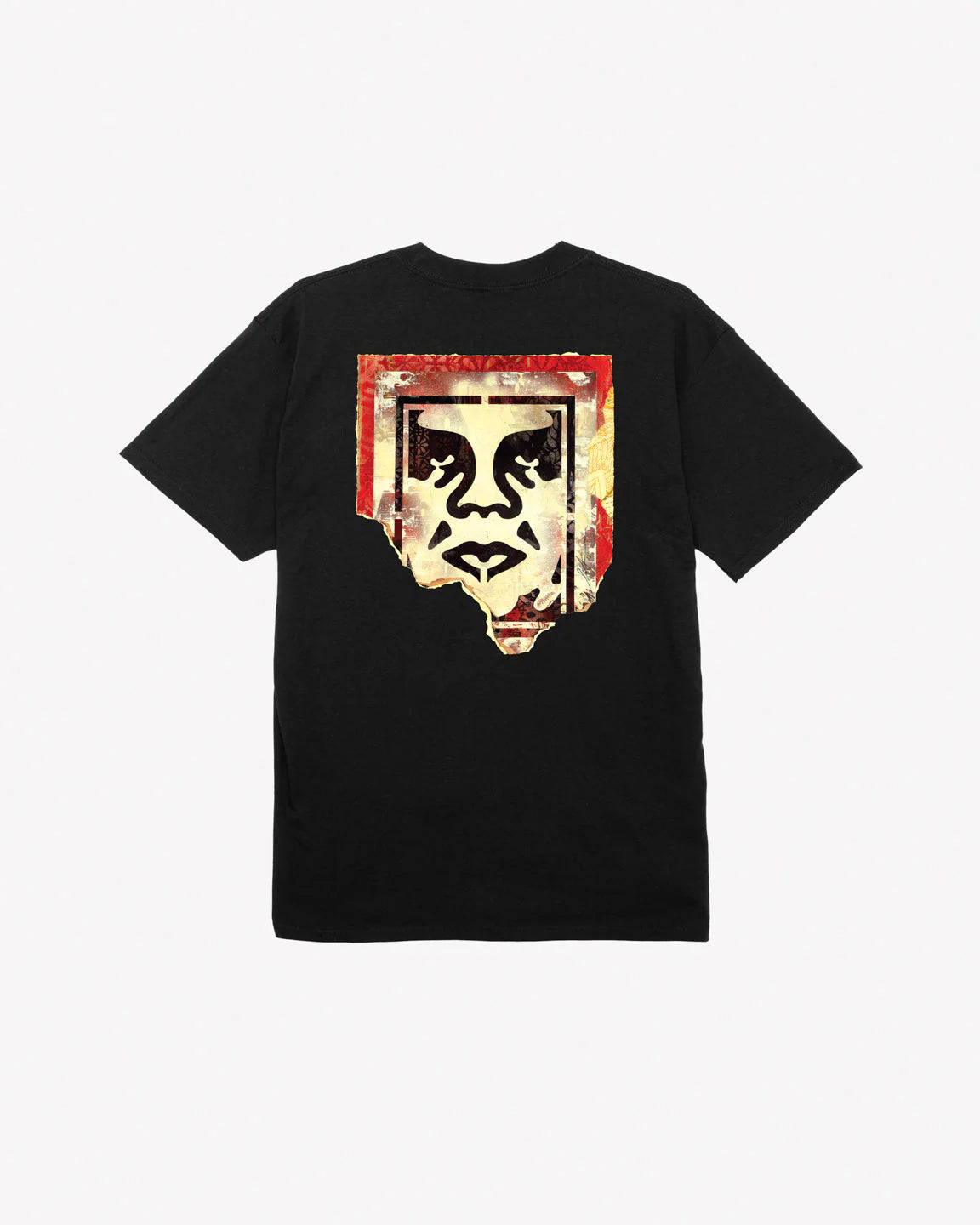 OBEY RIPPED ICON BLACK TEE