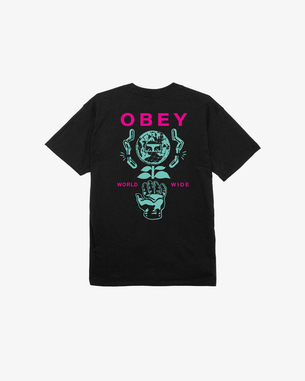 OBEY HELPING HAND BLACK T-SHIRT
