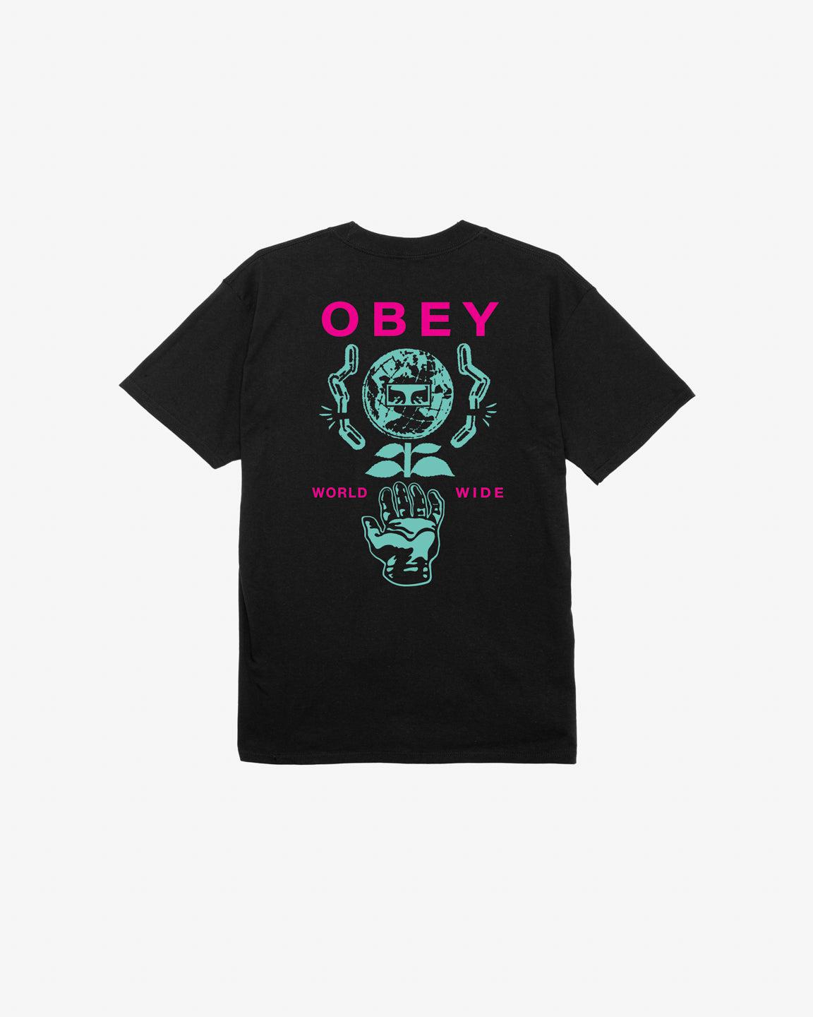 OBEY HELPING HAND BLACK T-SHIRT