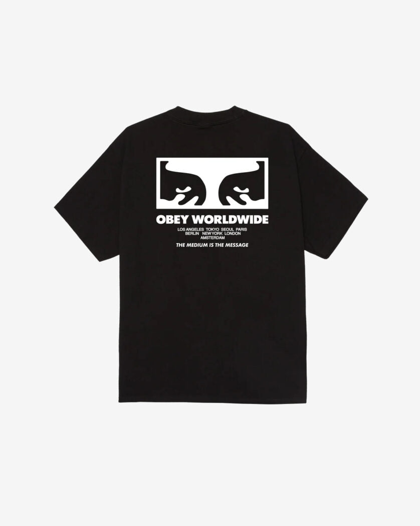 OBEY THE MEDIUM IS THE MESSAGE BLACK