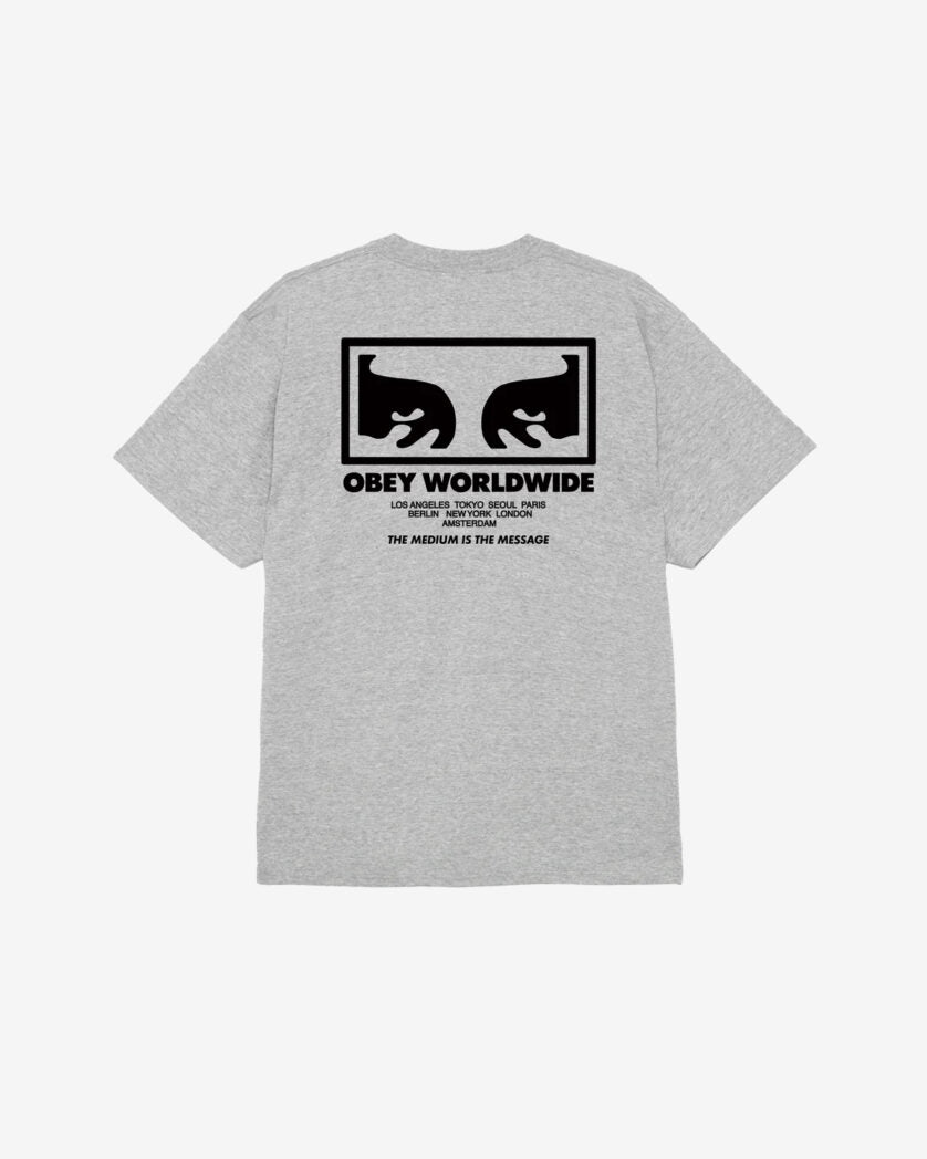 OBEY THE MEDIUM IS THE MESSAGE GREY
