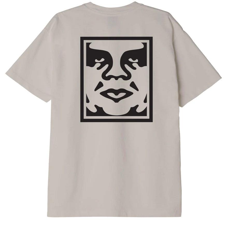 OBEY BOLD ICON HEAVYWEIGHT TEE SILVER GREY