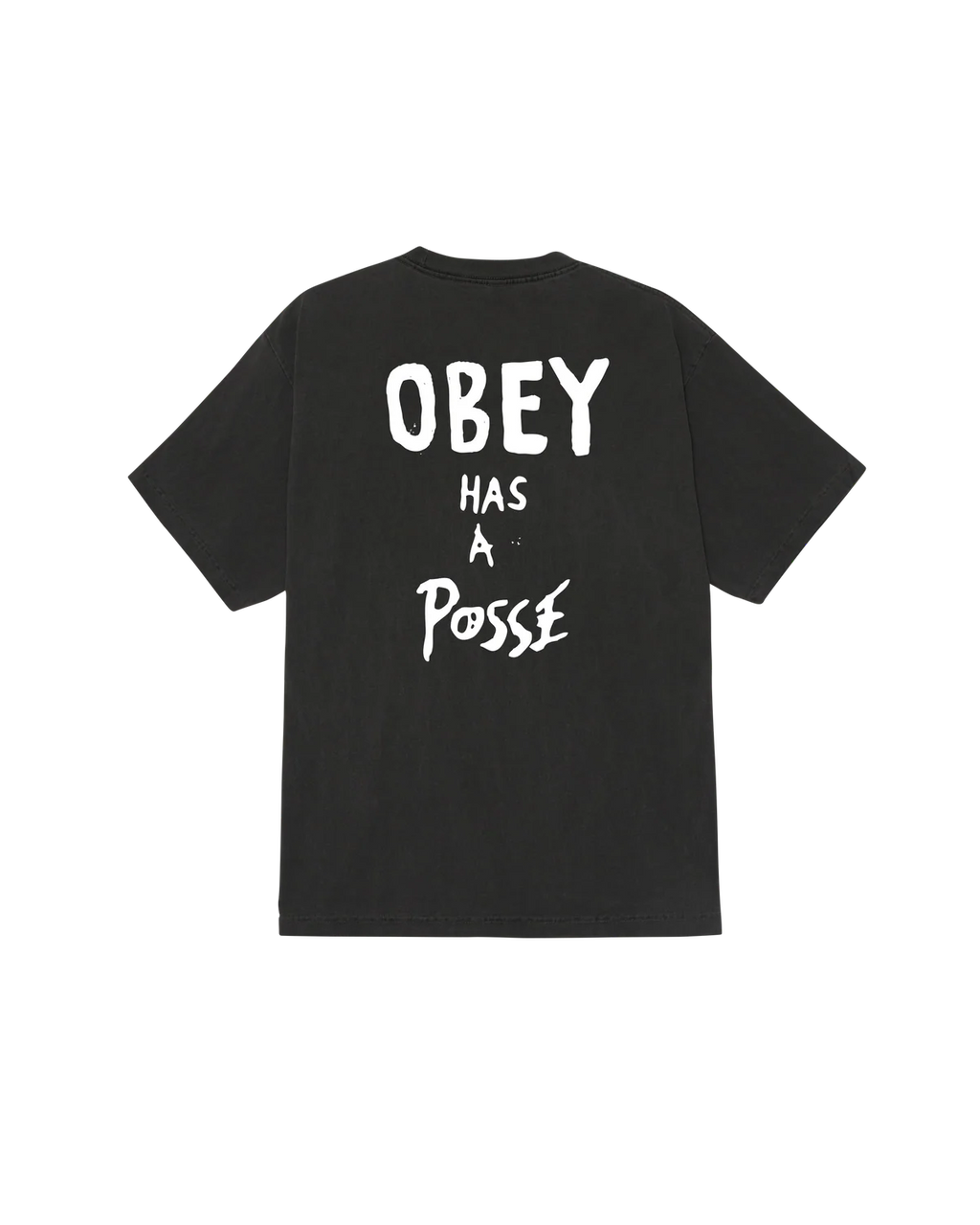 OBEY HAS A POSSE PIGMENT T-SHIRT DUSTY BLACK