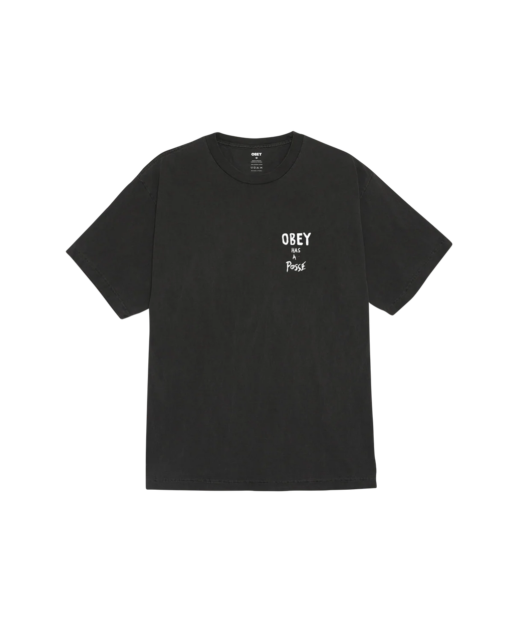 OBEY HAS A POSSE PIGMENT T-SHIRT DUSTY BLACK