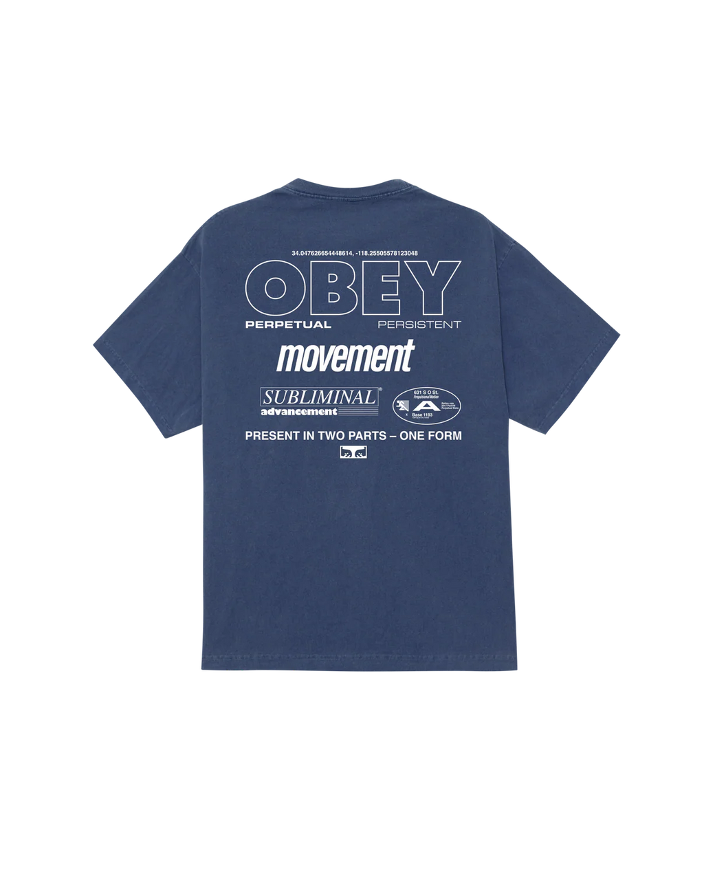 PERSISTENT MOVEMENT PIGMENT T-SHIRT DARK DENIM