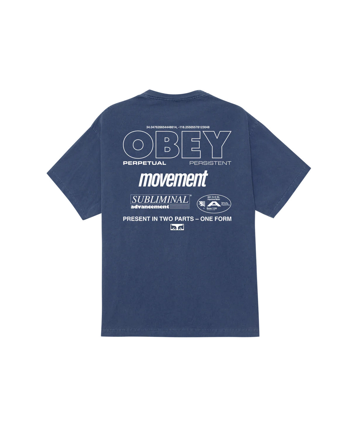 PERSISTENT MOVEMENT PIGMENT T-SHIRT DARK DENIM
