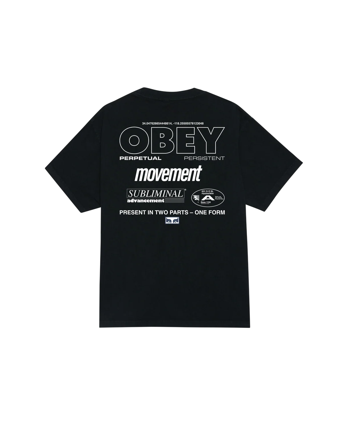PERSISTENT MOVEMENT PIGMENT T-SHIRT VINTAGE BLACK