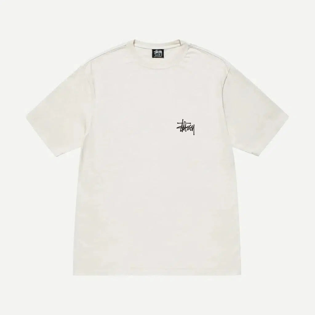 BASIC STUSSY PIG. DYED TEE NATURAL