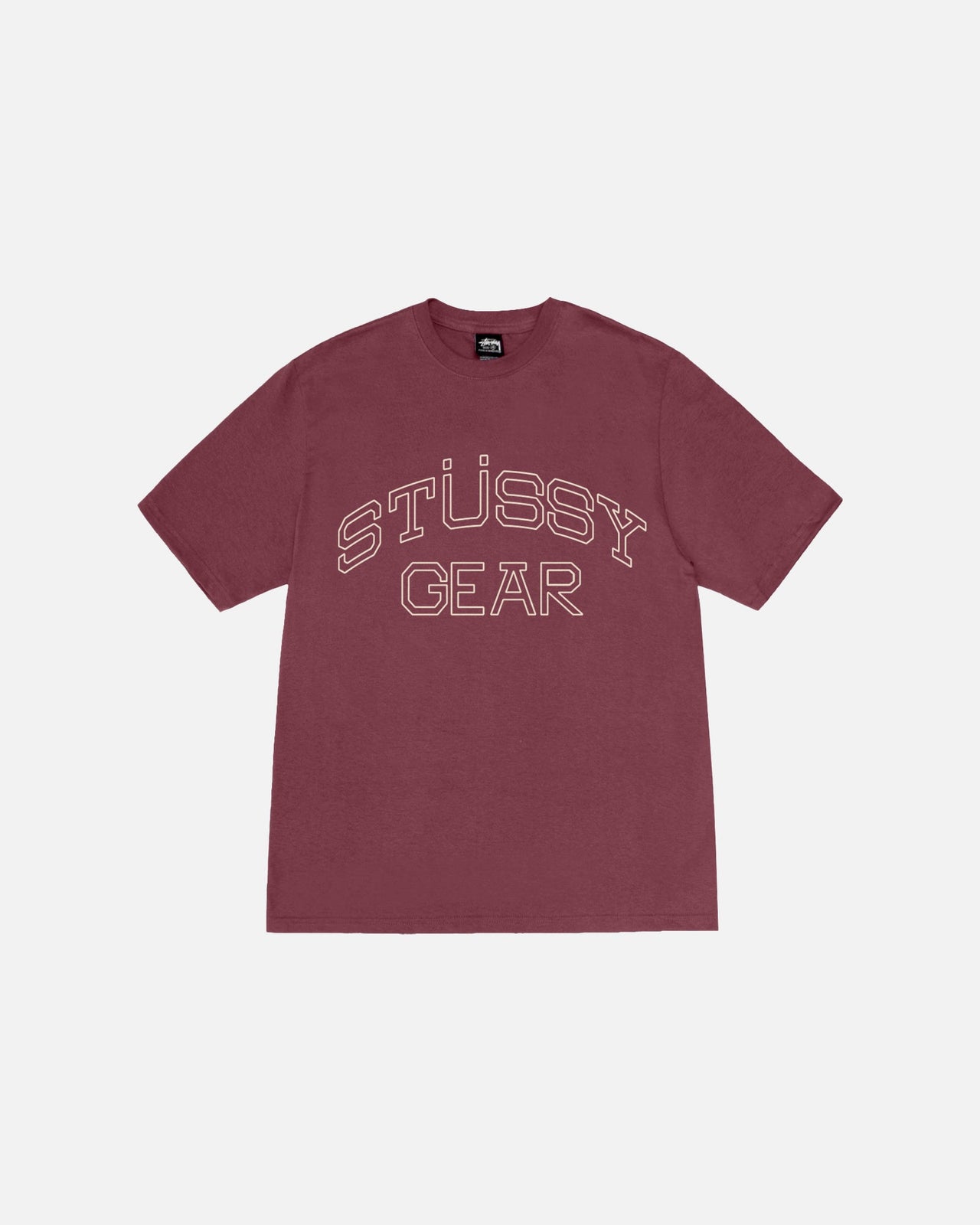 STUSSY GEAR TEE OXBLOOD